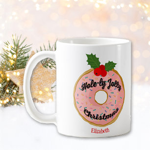 Mug Noel Funky Donut Wreath Personnaliser