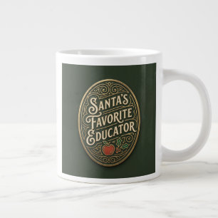 Mug Noël géant de l'éducateur préféré du Père Noël