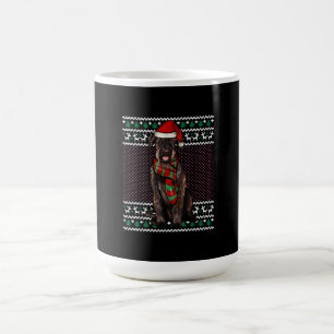 Mug Noël Géant Schnauzer Chien Santa Hat Noël laid