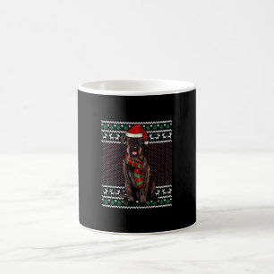 Mug Noël Géant Schnauzer Chien Santa Hat Noël laid