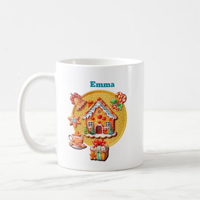 Mug Noël Gingerbread Candy House et Nouvel An (Gauche)