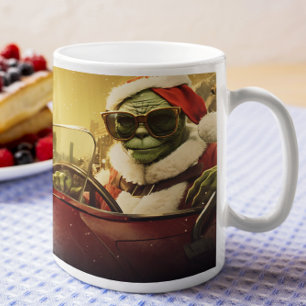 Mug Noël Green Goblin #7 conduire une voiture de sport