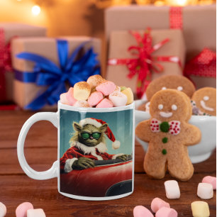 Mug Noël Green Goblin #8 conduire une voiture de sport