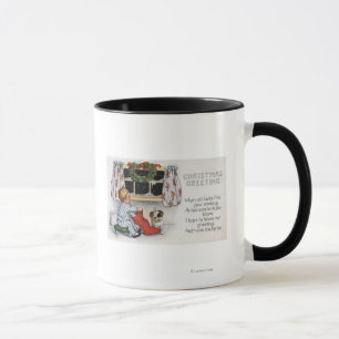 Mug Noël GreetingBoy creusant dans le bas