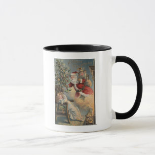 Mug Noël GreetingSanta avec l'arbre et les cadeaux
