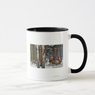 Mug Noël GreetingSanta par la forêt