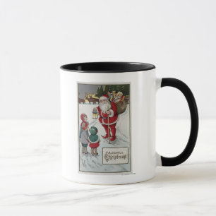 Mug Noël GreetingSanta parlant aux enfants