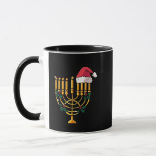 Mug Noël Hanukkah Juif Père Noël Menorah