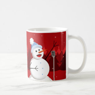 Mug Noël heureux de bonhomme de neige de chant