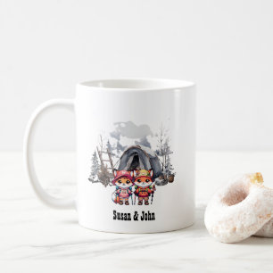 Mug Noël Hiver Camping Neige Nouveau Couple Fox