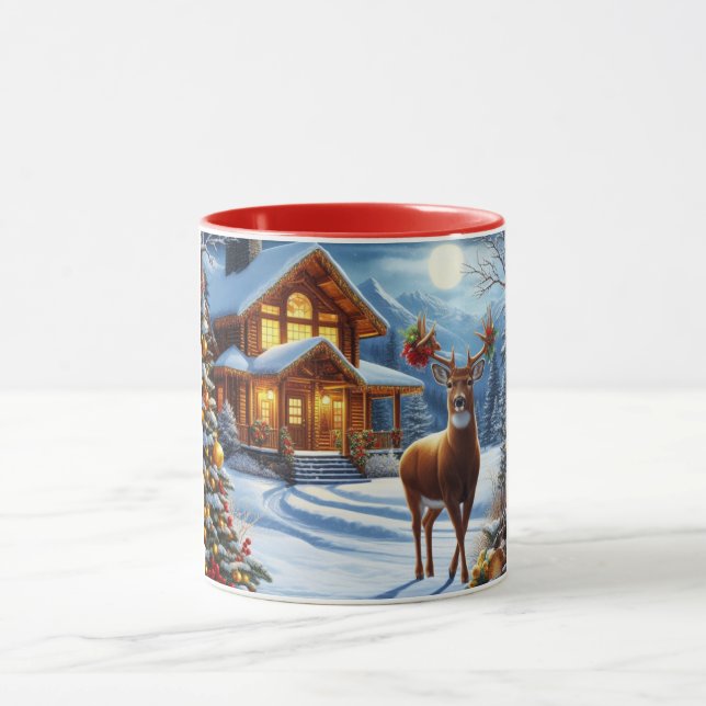 Mug Noël/Hiver Deer Lodge (Centre)