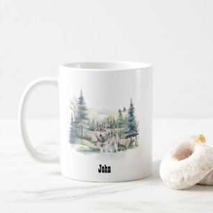 Mug Noël Hiver Forêt Aventure Loup