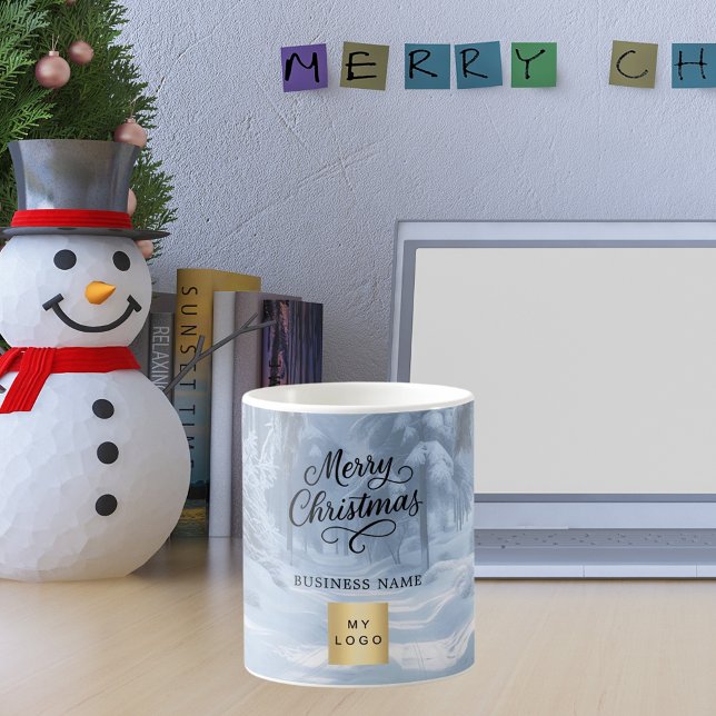 Mug Noël hiver merveilleuse logo de l'entreprise (Créateur téléchargé)