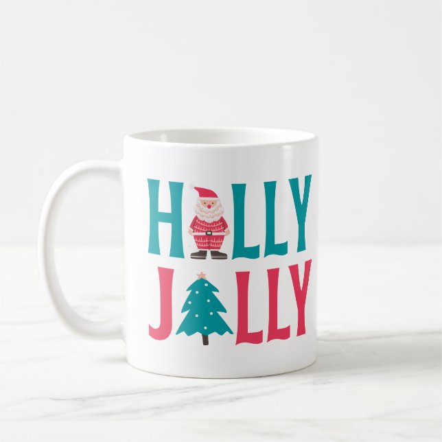 Mug Noël Holly Jolly Père Noël (Gauche)