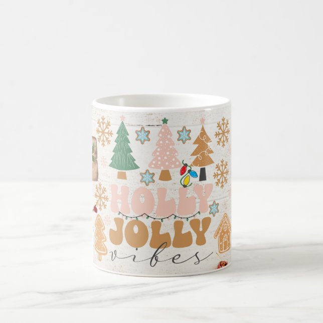 Mug Noël joyeux avec des cadeaux de cannes à sucre  (Centre)