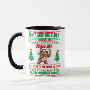 Mug Noël Joyeux Noël pour cadeau Noël Sloth
