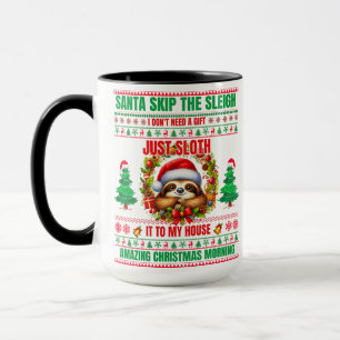 Mug Noël Joyeux Noël pour cadeau Noël Sloth