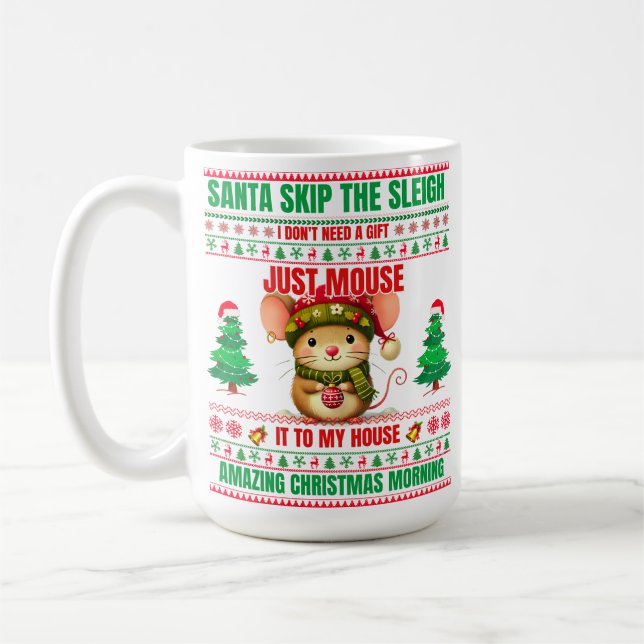 Mug Noël Joyeux Noël pour cadeau Noël souris (Gauche)