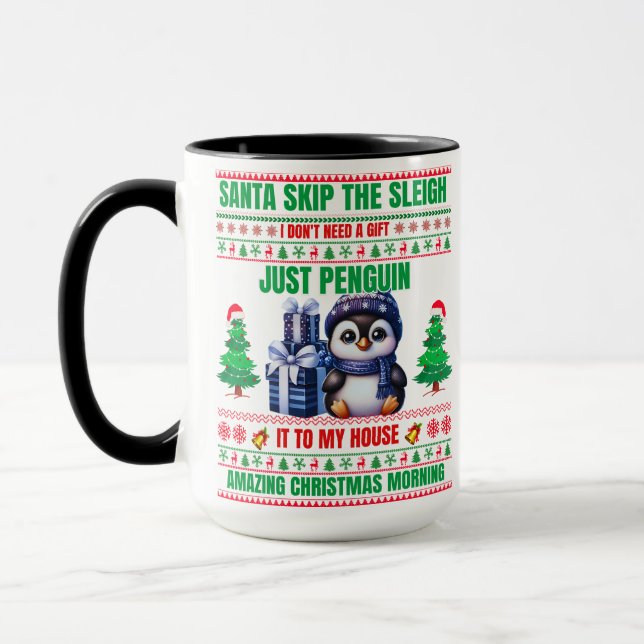 Mug Noël Joyeux Noël Pour Pingouin Cadeau (Gauche)