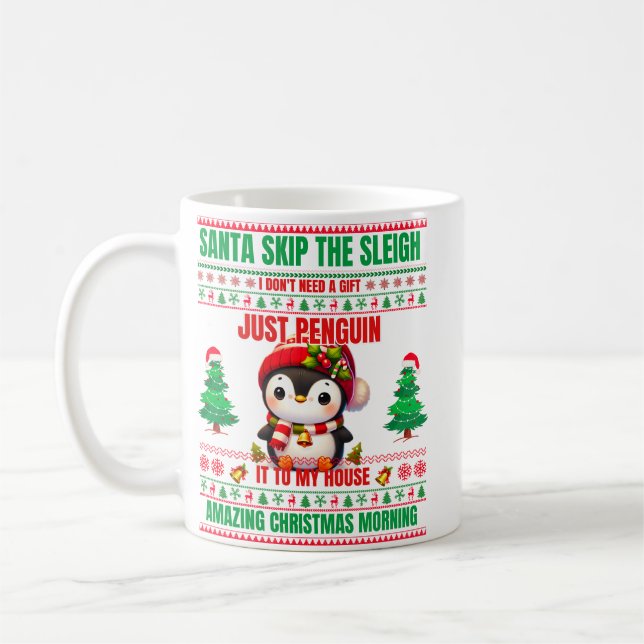 Mug Noël Joyeux Noël Pour Pingouin Cadeau (Gauche)