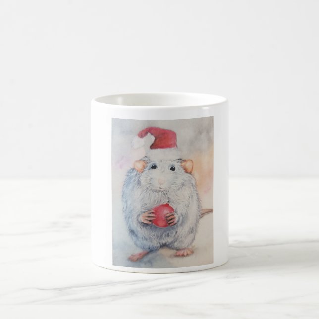 Mug Noël, la belle Muis à arbre de Noël rouge (Centre)
