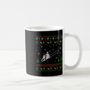 Mug Noël laid pour les amateurs de scie à chaîne amusa