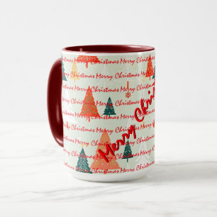 Mug Noël Luxe Arbres de Noël Festifs