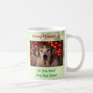 Mug Noël Meilleur Chien Papa Jamais Pet Photo