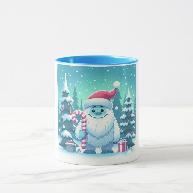 Mug Noël mignon/yeti d'hiver (Centre)