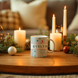 Mug Noël Moderne Élégant Joyeusement