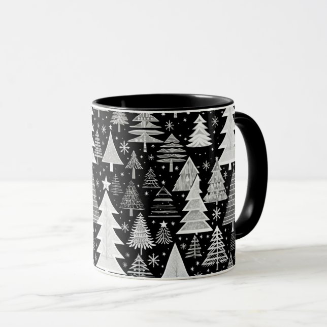 Mug Noël monochrome (Devant droit)