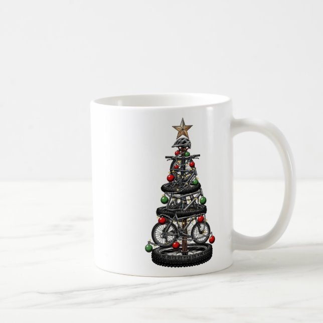 Mug Noël Mtb Vtt Arbre De Noël Drôle Hommes  (Droite)