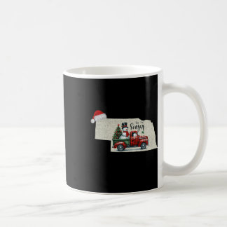 Mug Noël Nebraska Xmas Carte de l'État Nebraska Noël