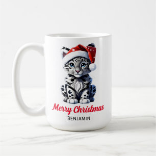 Mug Noël Neige Père Noël mignonne Neige Leopard Cub