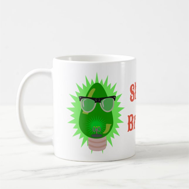 Mug Noël Nerd Bulb Amusants Custom Holiday Joie (Gauche)