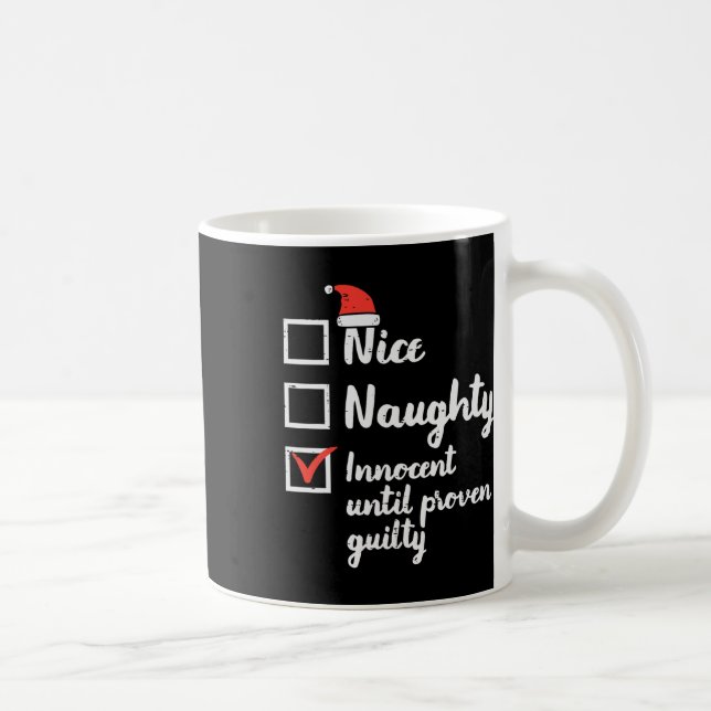 Mug Noël Nice Naughty Innocent Jusqu'À La Culpabilité  (Droite)