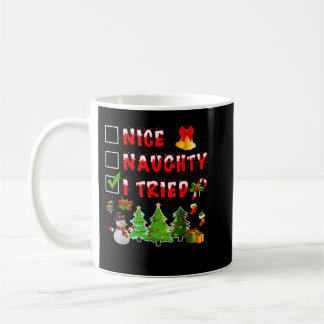 Mug Noël Nice Naughty J'Ai Essayé Xmas Tree Light