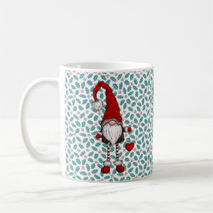 Mug Noël Nordic Gnome Mistletoe Motif
