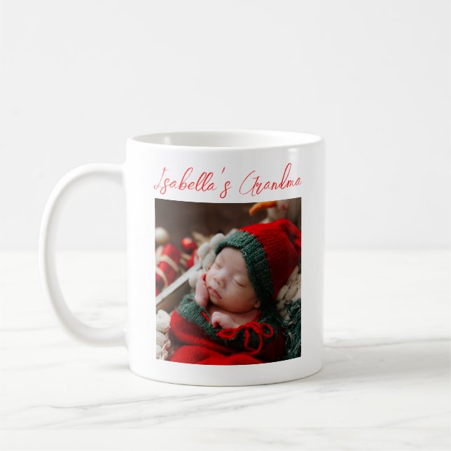 Mug Noël Nouveau Petit-enfant Grand-mère (Gauche)