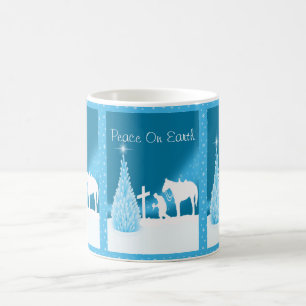 Mug Noël Occidental Prier Cowboy Avec Cheval