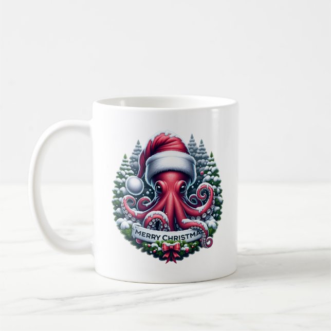 Mug Noël Octopus (Gauche)