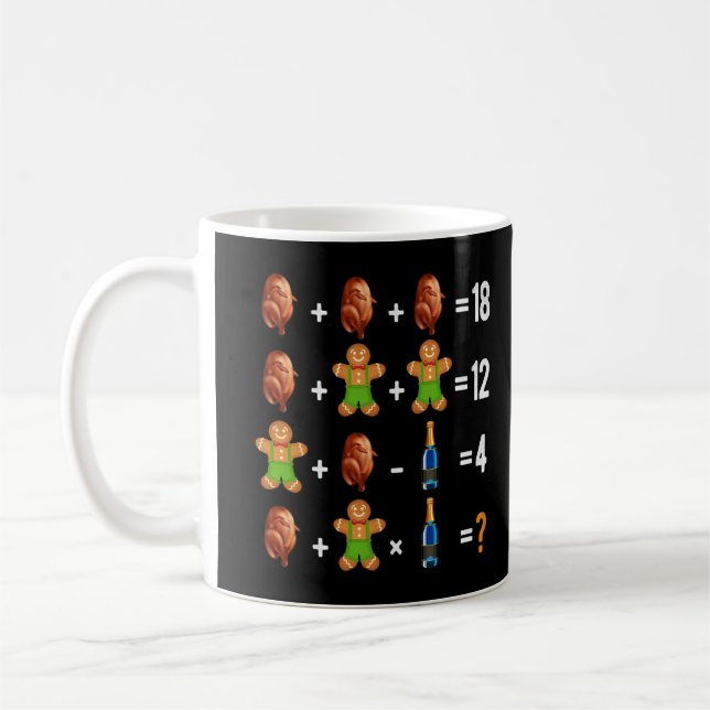 Mug Noël ordre des opérations quiz professeur de mathé (Gauche)