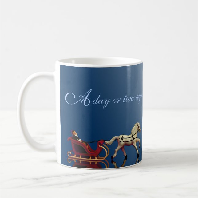 Mug Noël ouvert à un cheval de Sleigh (Gauche)
