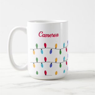 Mug Noël personnalisé Coloré String de lumières