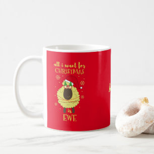 Mug Noël personnalisé drôle mignon Mouton Amour