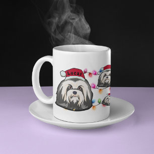 Mug Noël personnalisé Havanais Tête de Père Noël Chape