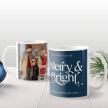 Noël photo bleu minimaliste