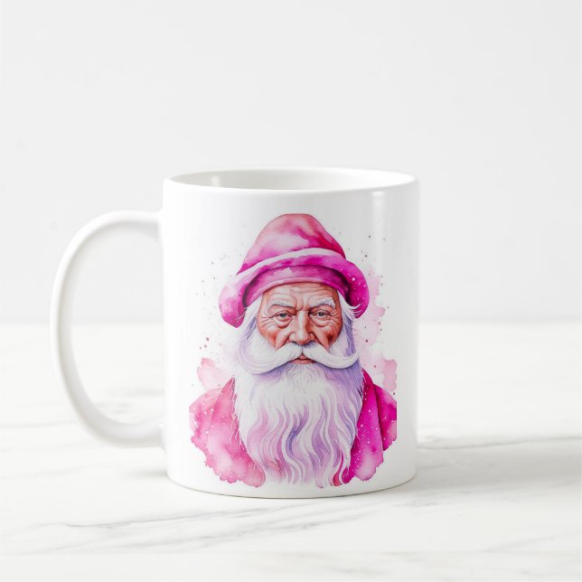 Mug Noël Pink et Snowman personnalisés (Gauche)