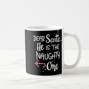 Mug Noël pour couples Santa Il Est Le Vilain Amusant