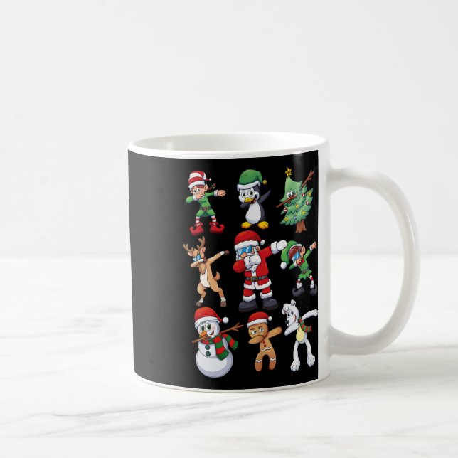 Mug Noël Pour Enfants Garçons Dabbing Père Noël Elves  (Droite)